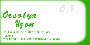 orsolya uzon business card